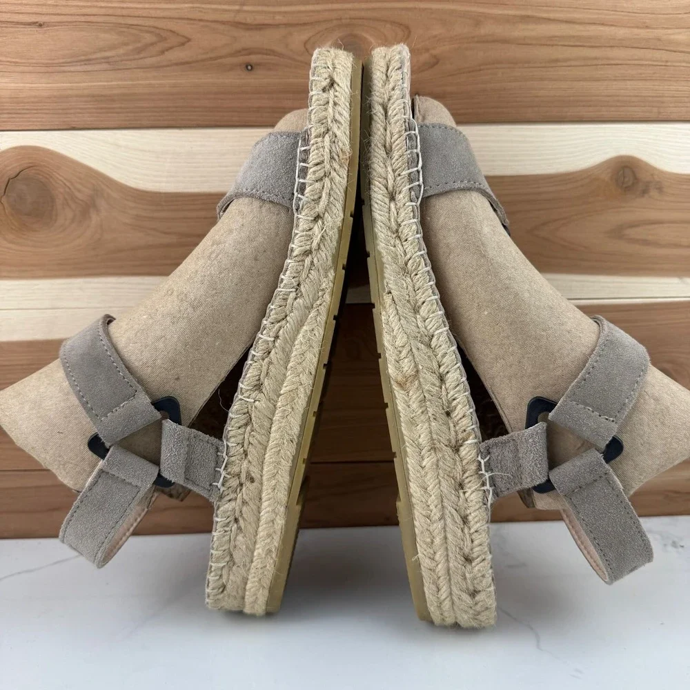 Manebi Suede Espadrille Hiking Sandals Hampton Dark Taupe  EUR 39/ US 8.5 Summer